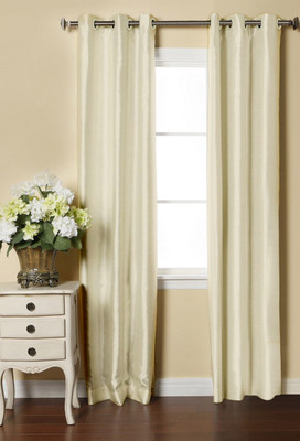 

Lushomes 230 cm (8 ft) Polyester Door Curtain (Pack Of 2)(Solid, White)
