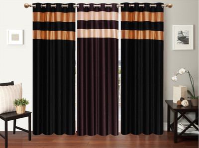 

Furnishing Zone 274 cm (9 ft) Polyester Long Door Curtain (Pack Of 3)(Plain, Multicolor)