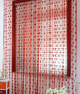 

Elegence 84 inch (3 ft) Polyester Window Curtain (Pack Of 2)(Abstract, Red)