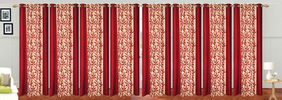 

Stella Creations 214 cm (7 ft) Polyester Door Curtain (Pack Of 8)(Printed, Maroon)