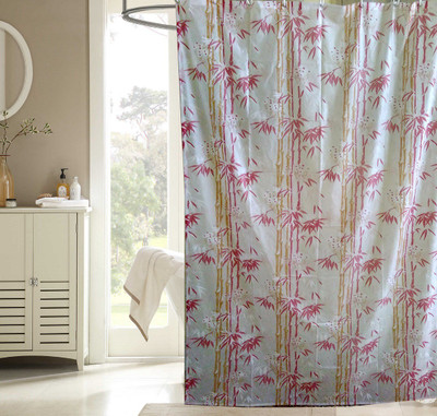 

Jay Jay PVC Shower Curtain 195 cm (6 ft) Single Curtain(Printed Red)