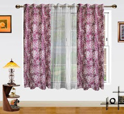 9% OFF on Dekor World 150 cm (5 ft) Polyester Window Curtain (Pack Of 3)(Geometric, Purple, Silver) 9% OFF on Dekor World 150 cm (5 ft) Polyester Window Curtain (Pack Of 3)(Geometric, Purple, Silver)
