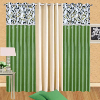 

Excel Bazaar 214 cm (7 ft) Polycotton Door Curtain (Pack Of 3)(Plain, Multicolor)