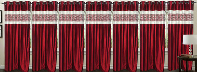 

Stella Creations 214 cm (7 ft) Polyester Door Curtain (Pack Of 7)(Printed, Maroon)