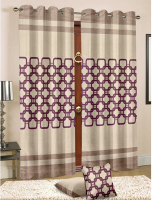 

Cortina 210 cm (7 ft) Jacquard Door Curtain Single Curtain(Abstract, Multicolor)