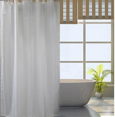 

Snuggle 198 cm (6 ft) Polyester Shower Curtain Single Curtain(Striped, Cream)