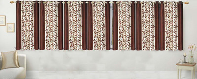 

Ville Style 153 cm (5 ft) Polyester Window Curtain (Pack Of 7)(Floral, Brown)