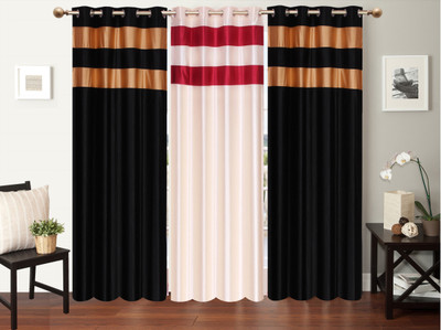 

Furnishing Zone 213 cm (7 ft) Polyester Door Curtain (Pack Of 3)(Plain, Multicolor)