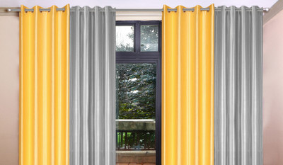 40% OFF on Madhav product 212 cm (6 ft) Polyester Door Curtain (Pack Of 4)(Solid, Multicolor)