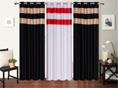 

Furnishing Zone 213 cm (7 ft) Polyester Door Curtain (Pack Of 3)(Plain, Multicolor)