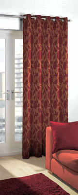 

Skipper 214 cm (7 ft) Blends Door Curtain Single Curtain(Floral, Maroon)