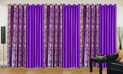 

Ville Style 214 cm (7 ft) Polyester Door Curtain (Pack Of 6)(Abstract, Purple)