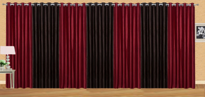 

Ville Style 275 cm (9 ft) Polyester Long Door Curtain (Pack Of 7)(Solid, Maroon, Brown), Brown;maroon