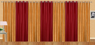

Ville Style 275 cm (23 ft) Polyester Long Door Curtain (Pack Of 7)(Solid, Gold, Maroon)