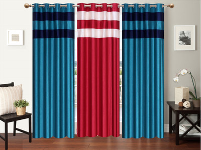 

Furnishing Zone 152 cm (5 ft) Polyester Window Curtain (Pack Of 3)(Plain, Multicolor)