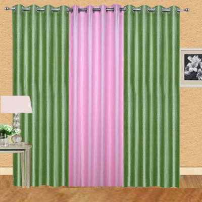 

Excel Bazaar 214 cm (7 ft) Polycotton Door Curtain (Pack Of 3)(Plain, Pista-1lightpink)
