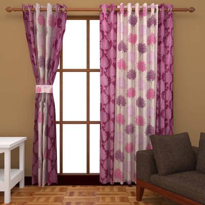 

Kanhaa 214 cm (7 ft) Polyester Door Curtain (Pack Of 4)(Floral, Multicolor)