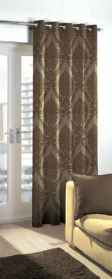 

Skipper 214 cm (7 ft) Blends Door Curtain Single Curtain(Motif, Brown)