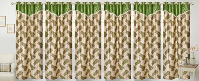 

Stella Creations 214 cm (7 ft) Polyester Door Curtain (Pack Of 6)(Printed, Green)