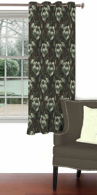 

Skipper 153 cm (5 ft) Blends Window Curtain Single Curtain(Floral, Brown)