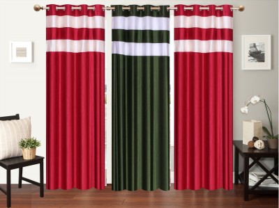 

Furnishing Zone 213 cm (7 ft) Polyester Door Curtain (Pack Of 3)(Plain, Multicolor)