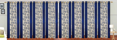 

Ville Style 214 cm (7 ft) Polyester Door Curtain (Pack Of 8)(Floral, Blue)