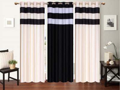 

Furnishing Zone 152 cm (5 ft) Polyester Window Curtain (Pack Of 3)(Plain, Multicolor)