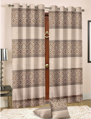 

Cortina 210 cm (7 ft) Jacquard Door Curtain Single Curtain(Abstract, Multicolor)