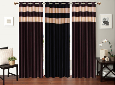 

Furnishing Zone 152 cm (5 ft) Polyester Window Curtain (Pack Of 3)(Plain, Multicolor)