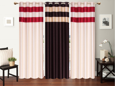 

Furnishing Zone 213 cm (7 ft) Polyester Door Curtain (Pack Of 3)(Plain, Multicolor)