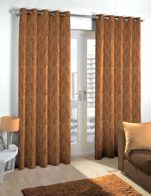 

Skipper 275 cm (9 ft) Blends Long Door Curtain Single Curtain(Abstract, Rust)