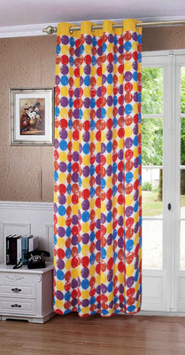 

Lushomes 274.32 cm (9 ft) Cotton Long Door Curtain Single Curtain(Printed, Yellow)