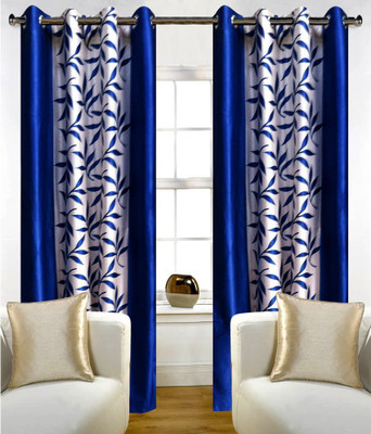 

Wonder Fab 213.36 cm (18 ft) Polyester Door Curtain (Pack Of 2)(Printed, Blue)