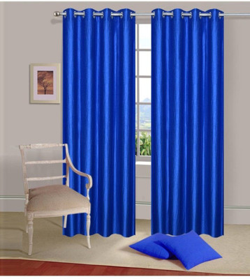 

Jojo Designs 152 cm (5 ft) Polyester Window Curtain (Pack Of 2)(Plain, Blue)