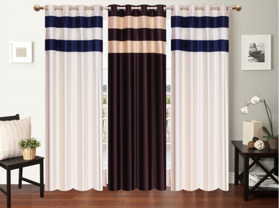

Furnishing Zone 274 cm (9 ft) Polyester Long Door Curtain (Pack Of 3)(Plain, Multicolor)