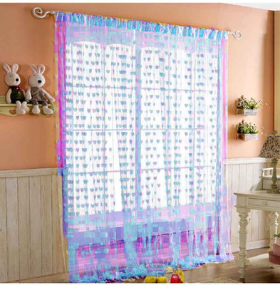 

Zesture 210 cm (7 ft) Polyester Door Curtain (Pack Of 2)(Striped, Blue)