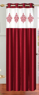 

Abhi Decor 274 cm (9 ft) Silk Long Door Curtain Single Curtain(Embroidered, Maroon)