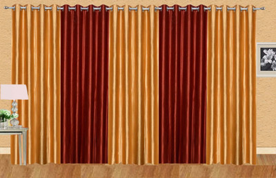 

Ville Style 214 cm (7 ft) Polyester Door Curtain (Pack Of 5)(Solid, Gold, Maroon)