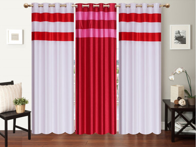 

Furnishing Zone 152 cm (5 ft) Polyester Window Curtain (Pack Of 3)(Plain, Multicolor)