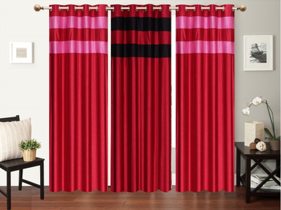 

Furnishing Zone 152 cm (5 ft) Polyester Window Curtain (Pack Of 3)(Plain, Multicolor)