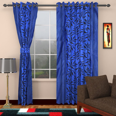 

sapphires 210 cm (7 ft) Polyester Window & Door Curtain (Pack Of 2)(Printed, Multicolor)