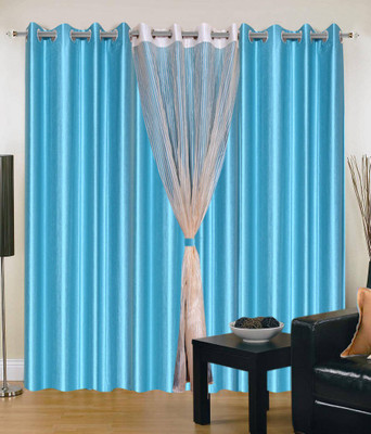 

JT International 213.36 cm (7 ft) Polyester Door Curtain (Pack Of 2)(Abstract, Multicolor)