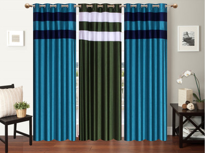 

Furnishing Zone 274 cm (9 ft) Polyester Long Door Curtain (Pack Of 3)(Plain, Multicolor)