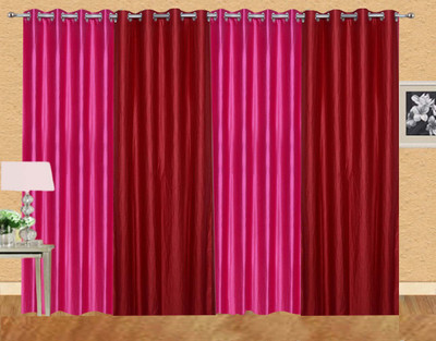 

Ville Style 214 cm (7 ft) Polyester Door Curtain (Pack Of 4)(Solid, Pink, Red)
