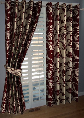 

PHome Decor 152 cm (5 ft) Polyester Window Curtain (Pack Of 2)(Abstract, Multicolor)