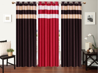 

Furnishing Zone 152 cm (5 ft) Polyester Window Curtain (Pack Of 3)(Plain, Multicolor)