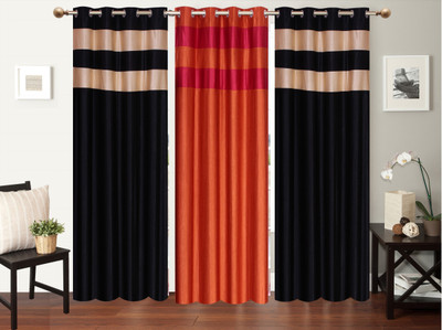 

Furnishing Zone 213 cm (7 ft) Polyester Door Curtain (Pack Of 3)(Plain, Multicolor)