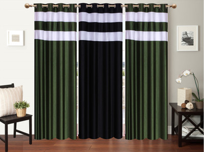 

Furnishing Zone 213 cm (7 ft) Polyester Door Curtain (Pack Of 3)(Plain, Multicolor)