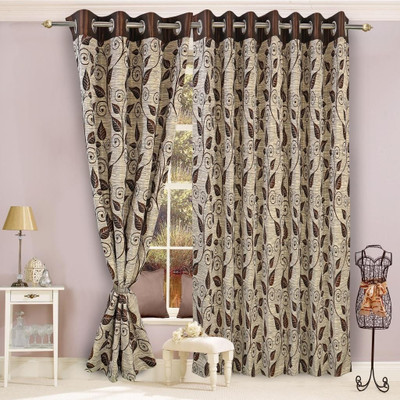 

Vorhang 270 cm (9 ft) Long Door Curtain Single Curtain(Floral, Multicolor)