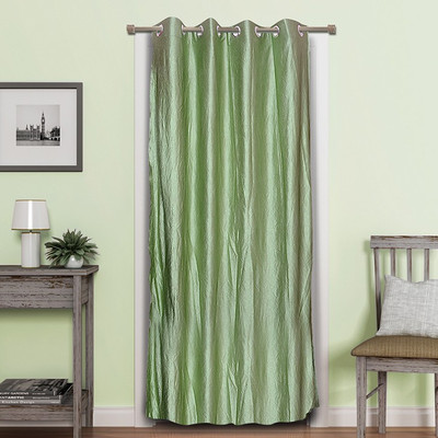 

Zesture 211 cm (7 ft) Polyester Window & Door Curtain (Pack Of 2)(Solid, Green)